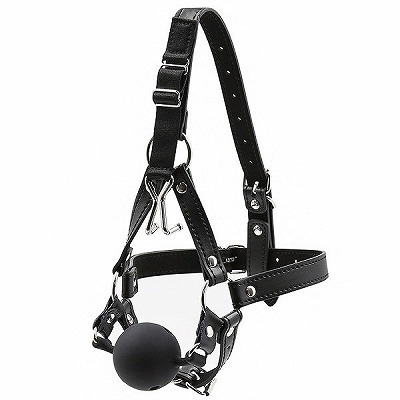 ＜ＳＭ　ＶＩＰ＞鼻フックボールギャグハーネス　（黒）（SM・拘束具）